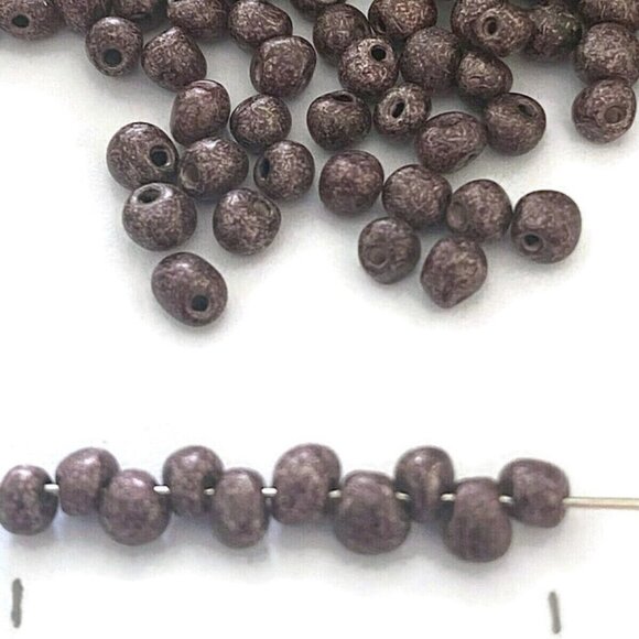 As Low As $2!  Plum Matte Fringe Drop Seed Beads 1oz 29g 3 - 3.5mm - Picture 2 of 3